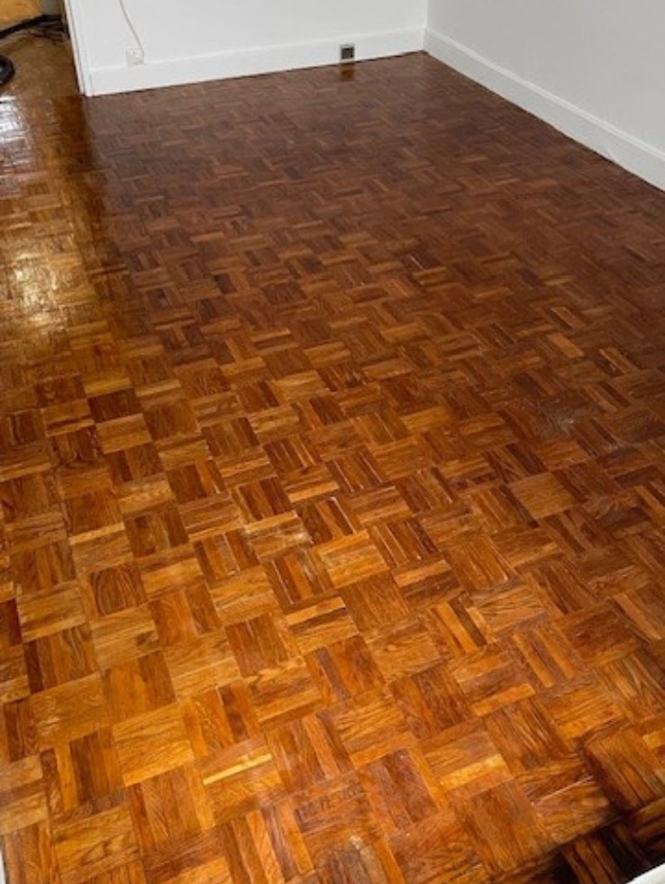 Ponçage parquet - Après